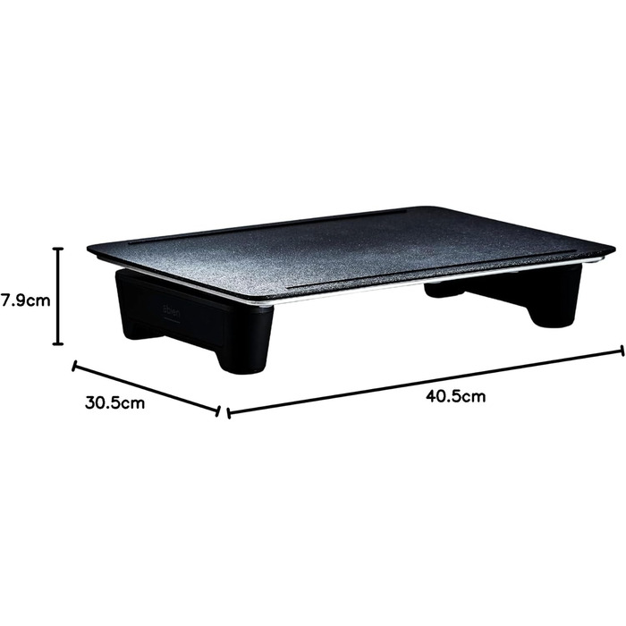 Японський електричний гриль теппаньякі - Енергозберігаючий з регулюванням температури до 250C - Ідеально підходить для здорового приготування їжі з низьким вмістом жиру - Легко чиститься та повністю без PFOA Чорний