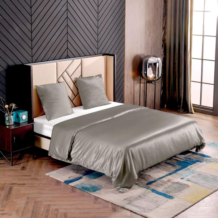 Шовковий комплект постільної білизни 3 шт. и, підодіяльник 200 х 220 см і 2 наволочки 80 х 80 см, гіпоалергенна шовкова постільна