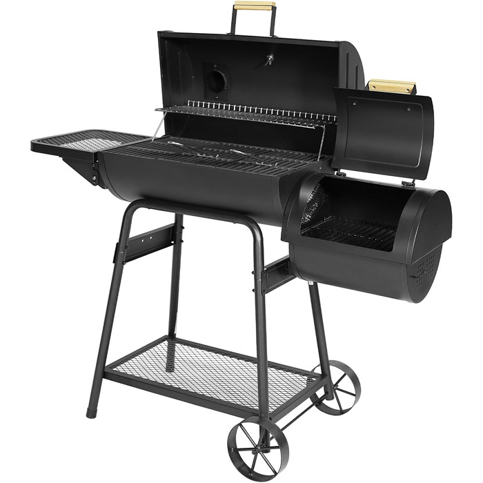 ТАІНО КАМАЙО Димокур, Коптильня, Вугільний Гриль-Візок, Малий Барбекю-Комплекс 132x56x118 см (ШxГxВ)
