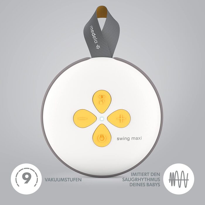 Електричний подвійний насос Medela Swing Maxi - USB перезаряджається - Більше молока за менший час - З щитками для грудей Personal