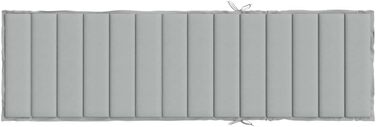 Подушка для шезлонга LAPOOH Melange Light Grey 200x70x4 см Тканина, Подушка для шезлонга, Подушка для шезлонга, Подушка для шезлонга, Подушка для лавки, Подушка для стільців з високою спинкою, Подушки для шезлонгів - 4002520