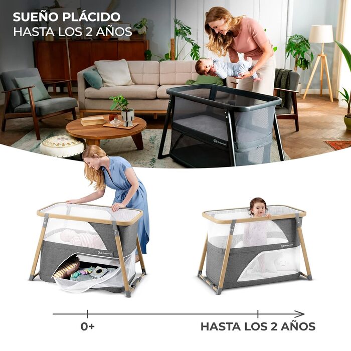 Дитяче дорожнє ліжечко Kinderkraft 4 в 1 SOFI, дитяче ліжечко, ліжечко, додаткове дитяче ліжко, дорожнє ліжечко з аксесуарами, з ф