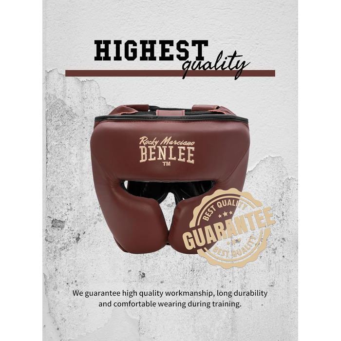 Шкіряний захисник для голови BENLEE Berkley, винний, розмір S/M