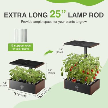 Гідропонна система вирощування Scentalis із повним спектром рослинної лампи - вкладиш від 12 до 20 стручків - Кімната гідропонна теплиця та трав&39яний сад - Для рослин, овочів і фруктів - Розумна гідропонна система