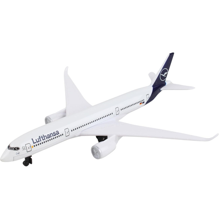 Одномісний літак Herpa Aviation Lufthansa Airbus A350, мала масштабна модель літака, іграшкова мініатюрна модель з пластику та металу - для дітей віком від 3 років