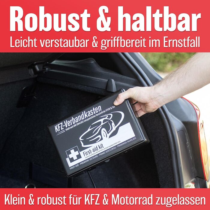 Автомобільна аптечка HELDENWERK 2024 може використовуватися і тестуватися по всій Європі (відповідає StVO) - автомобільна аптечка