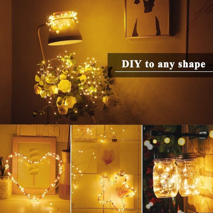 Світлодіодних гірлянд з мідного дроту 10 м Bowfar