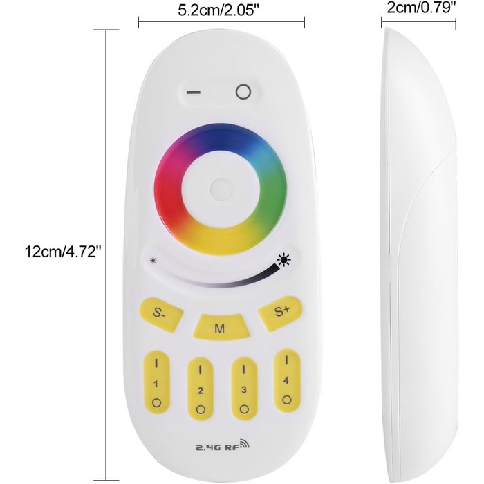 Світлодіодний пульт дистанційного керування Haofy RF, пульт дистанційного керування RGBW 2.4G 4-зонний повністю сенсорний світлодіодний контролер Бездротовий сенсорний світлодіодний регулятор RGB для світлодіодної лампи Milight RGBW, світлодіодна стрічка 