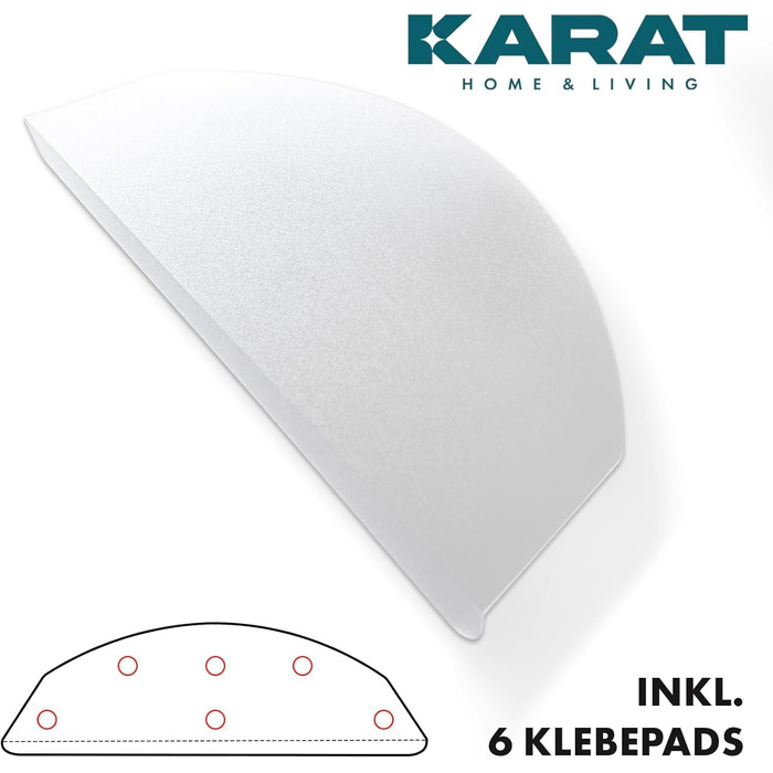 Килимки для сходів 15 шт 65 х 23,5 см прозорий KARAT