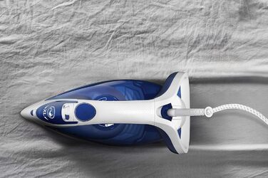 Парова праска Tefal FV5736 Easygliss (2500 Вт, додатковий паровий удар 220 г/хв, об'єм резервуара 270 мл) синя/біла 220 г/хв паров