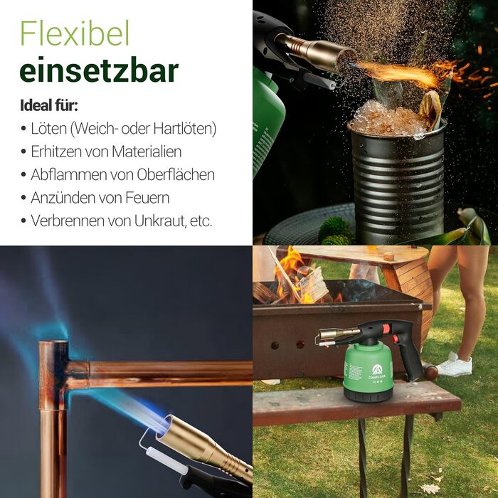 Паяльна лампа з 5 газовими балончиками по 190 г з п&39єзорозпалом. Газовий пальник з балончиком. Пальник Бунзена. Майстерський газовий паяльник. Пальник. Паяльна лампа з полум&39ям. Газова паяльна лампа. Кухонний пальник Бунзена. Паяльник з 5 газовими бал