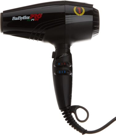 Фен Babyliss Pro BAB7000IE Rapido Ultra Light Фен з генератором іонів, чорний
