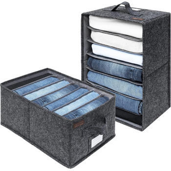 Організатор для штанів MEKAA - набір з 2 шт. - ідеальний органайзер для штанів, джемперів і т.д. - Складаний органайзер для одягу