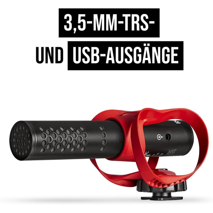 �DE VideoMic GO II Ультракомпактний рушничний мікрофон на камеру з виходами 3,5 мм і USB для кіновиробництва, створення контенту,