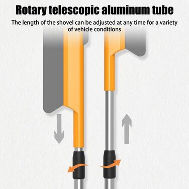 Снігова щітка MiOYOOW, подовжувальний скребок для зняття снігового льоду без подряпин для снігу, льоду та інею