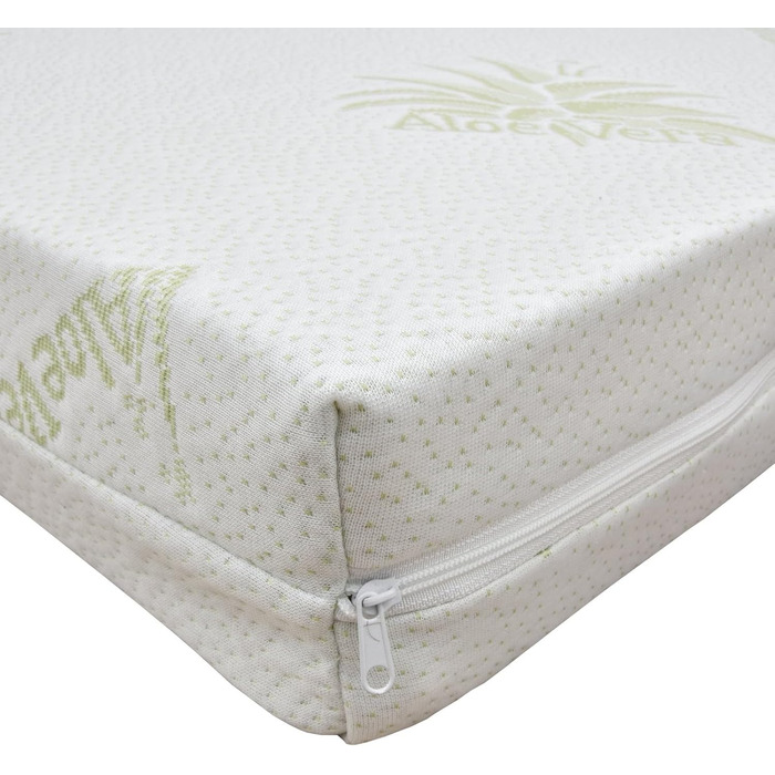 Дитяче ліжко Generic Baby Deluxe 70x140, що трансформується в дитяче ліжко білого кольору 140x70 з матрацом з алое вера та бортиками для прорізування зубів (Princess)