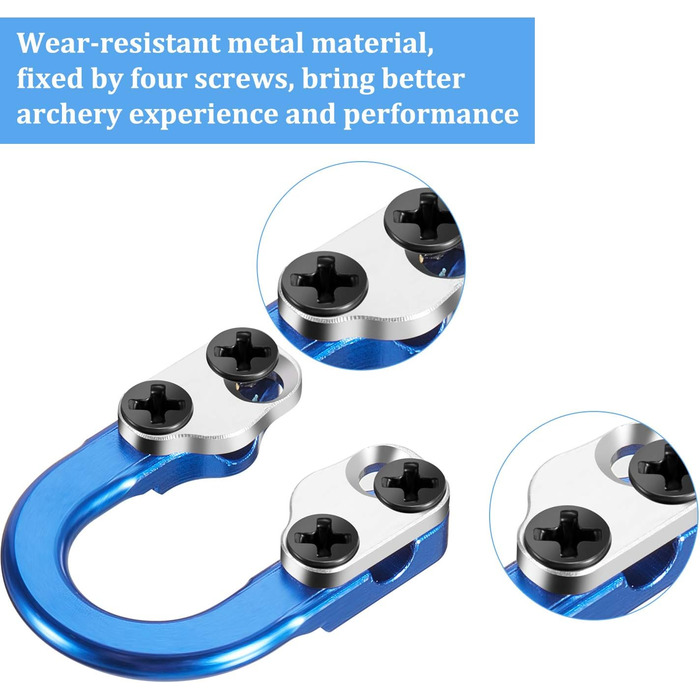 Набір D-петель Mudder для складного лука (3 шт.) — металеві D-петлі + 3 викрутки