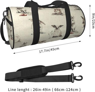 Дорожня сумка-циліндр з дизайном Зайчик, спортивна сумка для чоловіків та жінок, сумка-мішок, спортивна дорожня сумка