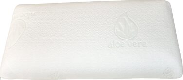 Подушка Mlily, подушка для сну, EBI. - K75.35.14 Гелева подушка для підтримки шиї Ортопедична гелева пінна подушка з наволочкою з алое вера Подушка Dream Sleep Visco 75x35x14см Біла