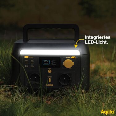 Електростанція 1000 Вт, 614 Втгод, портативна електростанція LiFePo4, BMS, 51,2 В, 12 Аг, 2 шт. чиста синусоїда змінного струму, підключення до автомобіля 12 В, мобільне накопичувач енергії, WiFi, генератор для кемпінгу, відключення електроенергії тощо.