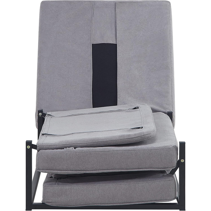 Крісло, шезлонг, табурет Atlantic Home Collection Finn, поліестер, сірий, ШхГхВ 80 см x 72 см x 43 см Сірий 80 см