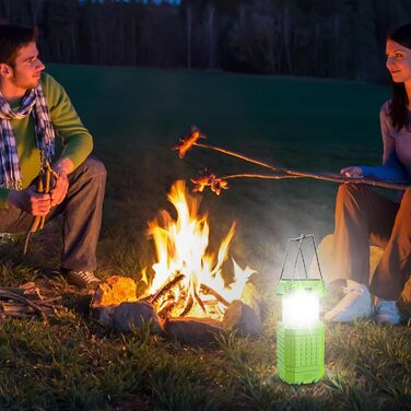 Сонячний ліхтар для кемпінгу Ліхтарі для кемпінгу Ліхтар для намету, яскраві сонячні ліхтарі для кемпінгу Акумуляторний водонепроникний портативний ліхтар ємністю 3000 мАг для подорожей, походів, піших прогулянок, автомобіля, флуоресцентно-зелений
