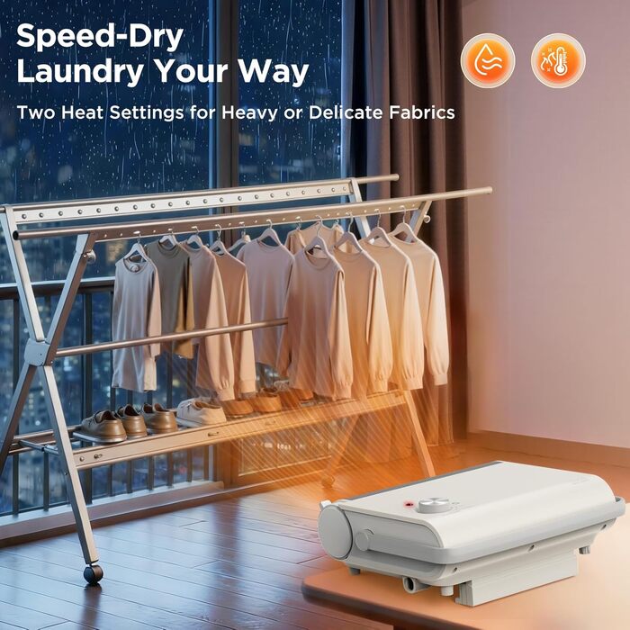 Електричний обігрівач для ванної кімнати, 2000 Вт, сушить білизну, тихий настінний обігрівач, енергоефективний портативний керамічний вентилятор, термостат з 3 режимами роботи, захист від перегріву та перекидання