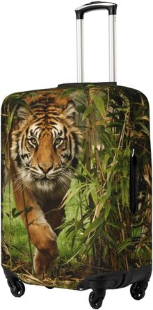 Чохол для валізи Tiger, міцний захист, підходить для багажу розміром 45.7 - 81.3 см, малий, Чорний