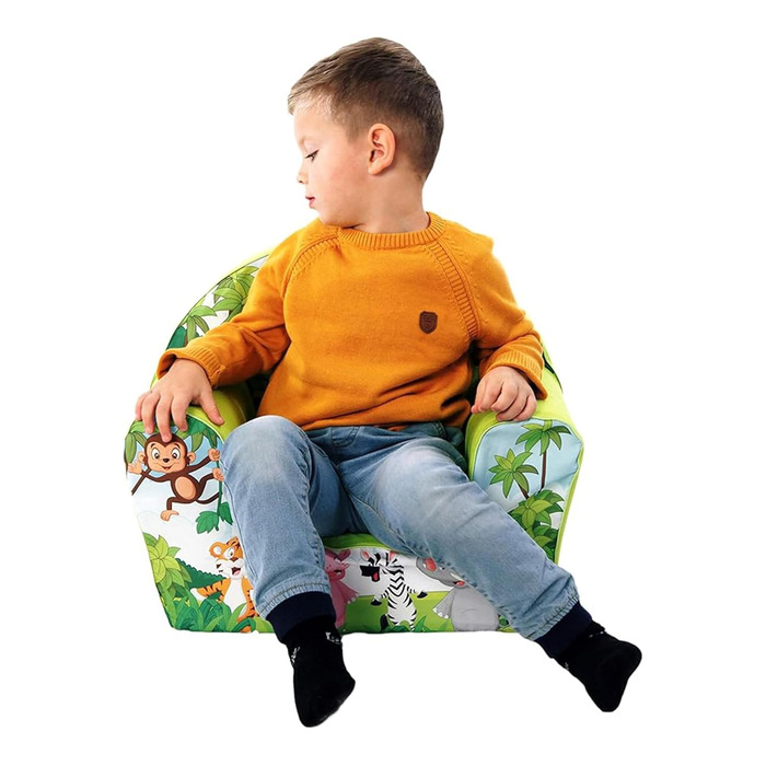 Дитяче крісло Delsit з наповнювачем з пінопласту - Дитяче крісло для дівчаток та хлопчиків, Дитяче крісло зі знімним чохлом - Крісло для дітей - Дитячі меблі - Від 9 місяців до 4 років - DT8-17123