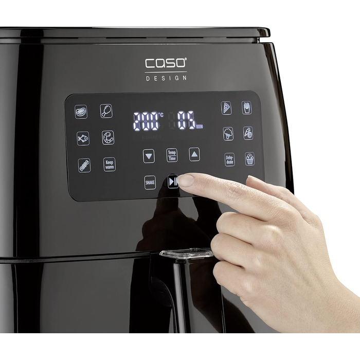 Велика фритюрниця з об'ємом кошика 6 л, 12 автоматичними програмами, сенсорним керуванням, таймером від 1 до 60 хвилин, знімним кошиком для смаження (можна мити в посудомийній машині), 600 XL -