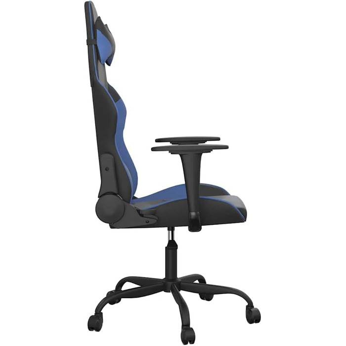 Ігрове крісло INLIFE чорно-синє зі штучної шкіри, Меблі, Крісла, Ігрові крісла, Сині, 16,1 кг, 3143641