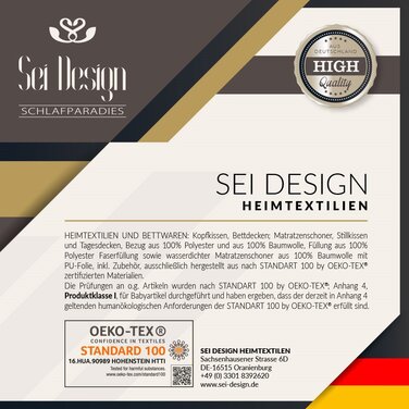 Дитяча подушка sei Design 40x60 см з найм'якшим чохлом з мікрофібри - надзвичайно м'яка та приємна. Перевірена на вміст шкідливих