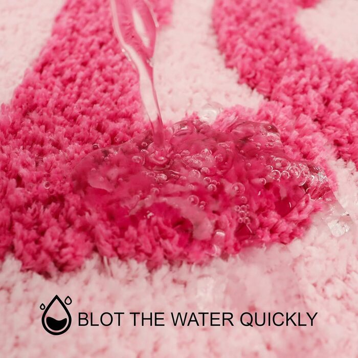 Килимок для ванної Get Naked, килимок для ванної кімнати, нековзний, можна прати (рожевий, 150 x 50 см) Рожевий 50 x 150 см (прямокутний)