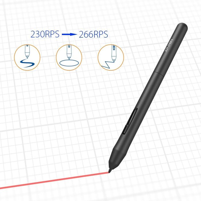 Графічний планшет XP-PEN G430S, стилус, пасивний, 8192 шари, розмір 4 x 3 дюйми, для гри в OSU та Signature G430S Black