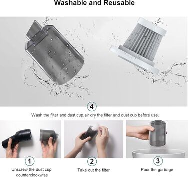 Перезаряджається ручний пилосос, USB Перезаряджається портативний легкий міні-пилосос автомобільний пилосос бездротовий, вологий і