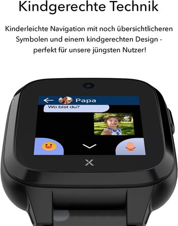 Водонепроникний дитячий годинник-телефон - 4G, дзвінки, повідомлення, шкільний режим, функція SOS, GPS, камера та крокомір - 2 роки гарантії (ЧОРНИЙ) BLACK XGO 3, 3 -