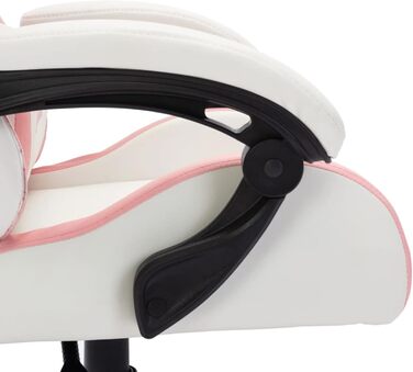 Ігрове крісло з RGB-підсвічуванням, офісне крісло, ігрове крісло, письмове крісло, обертове крісло, рожево-чорна штучна шкіра