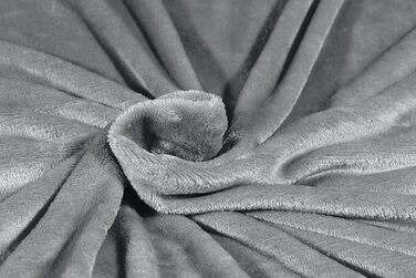 Пухнаста флісова ковдра преміум-класу, що дає усадку та не залишає ворсу Тепла мікротермічна ковдра, ковдра для дивана, кушетки, ліжка та вітальні, (сіра)., 150x220