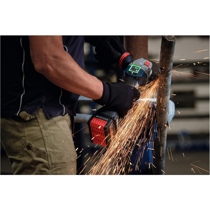 Акумуляторна кутова шліфувальна машина GWS 18V-10 SC (вкл. монтажний фланець, захисний кожух, захисний кожух, додаткова рукоятка,