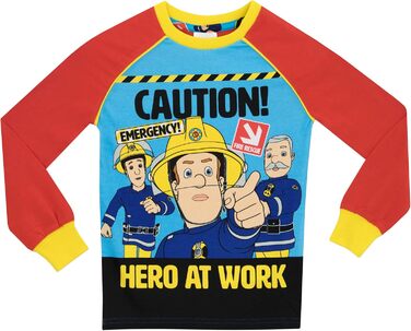 Піжама Fireman Sam для хлопчиків, вузький крой, розмір 110, багатокольоровий