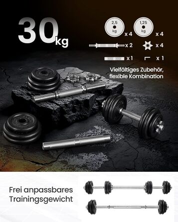 Гантелі SONGMICS 2-в-1, набір з 2 шт., чавунні