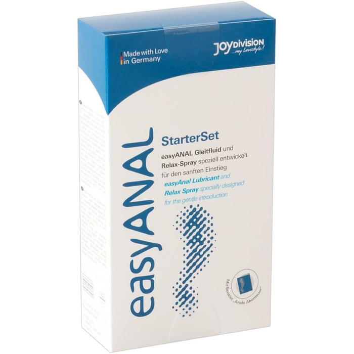 Змазка JOYDIVISION easyANAL 3080 мл НАБІР Змазка тривалої дії для нього та неї Змазка, що підходить для латексних презервативів Рідина з оптимізованим pH гель 80 мл спрей 30 мл