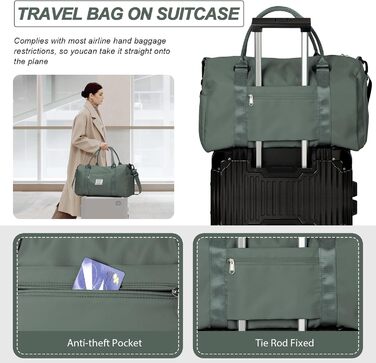 Спортивна сумка для жінок та чоловіків, спортивна сумка з відділенням для взуття та відділенням для вологих речей, дорожня сумка, сумка для ручної поклажі, спортивна сумка, сумка для фітнесу, сумка для спортзалу, дорожня сумка для вихідних, сумка для плав