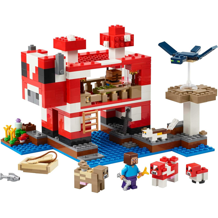 Конструктор LEGO Minecraft The Mushroom Cow House 21270, 500 деталей