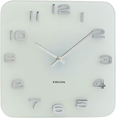 Настінний годинник Karlsson KA4399 Vintage Glas, 35x35 см, білий/Opulenter Garten