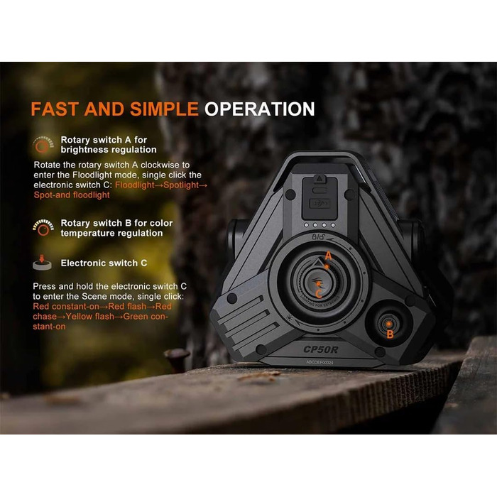 Кемпінговий сірий 5500 люмен, найпотужніший ліхтар з усіх коли-небудь створених. Fenix, 50R