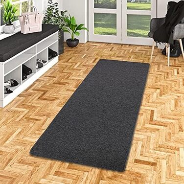 Велюровий килим Snapstyle Gourmet Runner Strong Black Grey в 9 розмірах 80x160 см