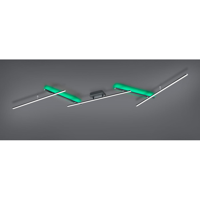 Стеля LED-світильник Trio Leuchten Arvin 628410532, матовий чорний метал, 22 Вт, з пультом керування та зміною кольору