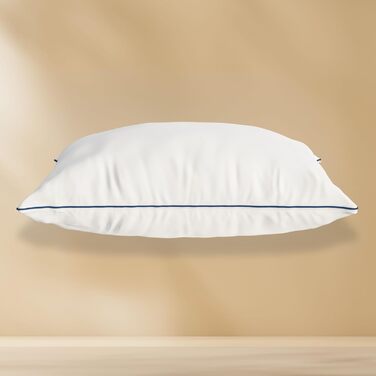 Класична пухнаста подушка Emma 80x80 Овальна подушка з мікрофібри, регульована, можна прати в пральній машині, ергономічна, мяка та для індивідуально регульованого комфорту сну. Класична 80x80 см