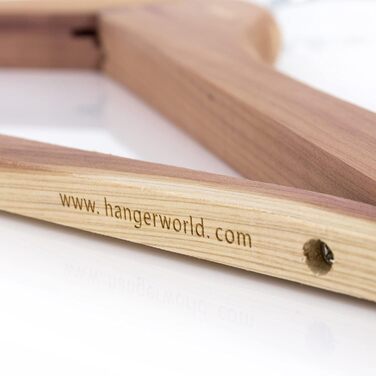 Вішалки для одягу з кедрового дерева 44 см з нековзною штангою для штанів, 24